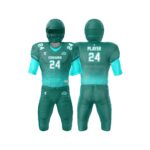 Custom American football uniforms with breathable fabric, vibrant sublimation, and pro-level design for top performance on the field.