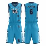 Custom youth basketball uniforms with team logos, breathable fabric, and vibrant colors designed for performance and style.