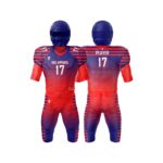 "Custom American football team uniforms featuring durable, breathable fabric, bold team colors, and pro-style design for peak performance.