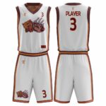 Custom reversible basketball uniforms with team logos, breathable fabric, and two-color design for maximum performance and style.